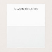 砂の名刺に折り畳まれたフットプリント 名刺 (内部フラット)