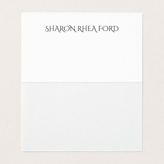 砂の名刺に折り畳まれたフットプリント 名刺 (内部フラット)