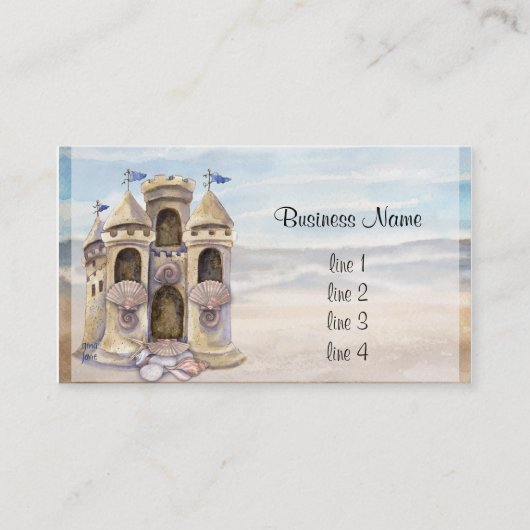 砂の城によっては2013カレンダーが夢を見ます 名刺 (正面)