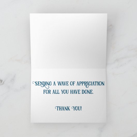 「砂の城の道具」 感謝カード カード (内部)