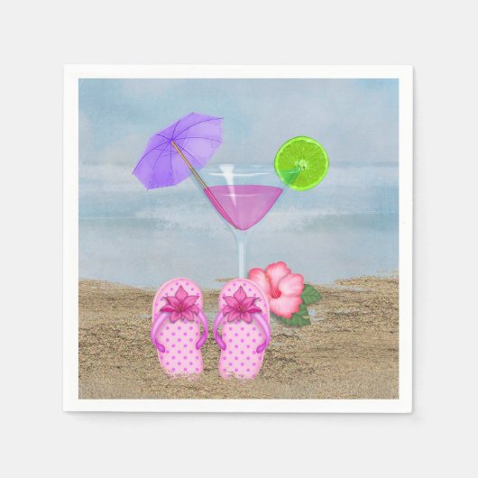 砂の夏のカクテル スタンダードカクテルナプキン (正面)