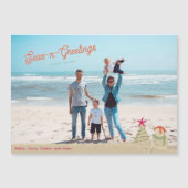 砂の彫刻フォトクリスマスカード (正面)