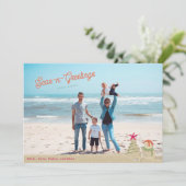 砂の彫刻フォトクリスマスカード カード (スタンド正面)