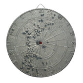 砂の彫刻:ビーチのカニ製の砂の形成 ダーツボード (正面)