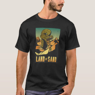 砂の怖いヘビの砂漠の不気味な土地 Tシャツ