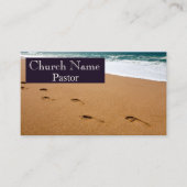 砂の教会の牧師の足跡 名刺 (正面)