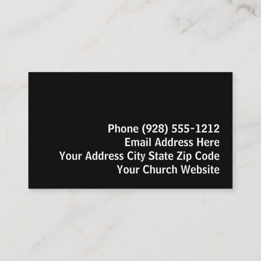 砂の教会の牧師の足跡 名刺 (裏面)