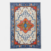 砂の時間：伝統ボホモロッコアート キッチンタオル (縦)