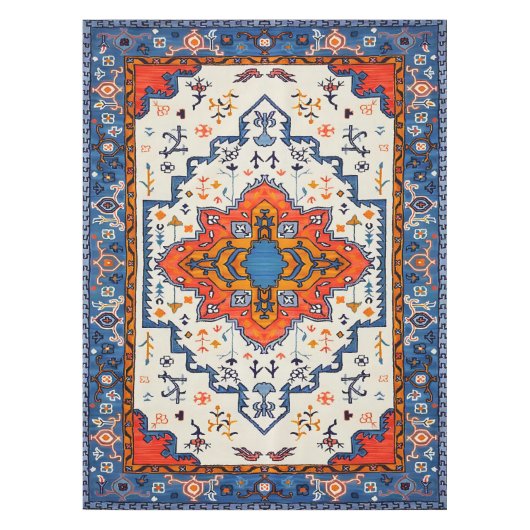 砂の時間:伝統ボホモロッコアート テーブルクロス (正面)