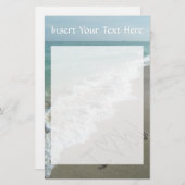 砂の書ビーチに、私はあなたを愛している 便箋 (正面/裏面)