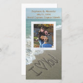 砂の書ビーチに、私はあなたを愛している 案内状 (正面/裏面)