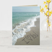 砂の書ビーチグリーティングカード カード (黄色い花)