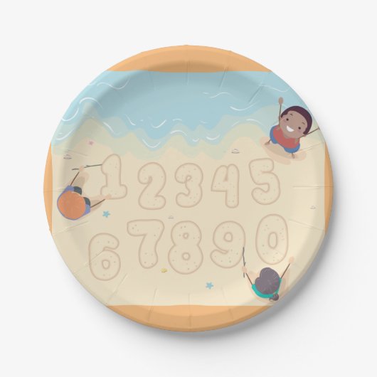 砂の書中の子供の数紙プレート ペーパープレート (正面)