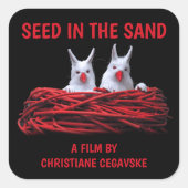 砂の正方形のステッカーのシード スクエアシール (正面)