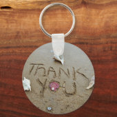 砂の殻とビーチで キーホルダー (正面)