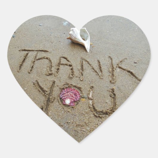 砂の殻とビーチで ハートシール (正面)