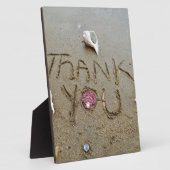 砂の殻とビーチで フォトプラーク (側面)