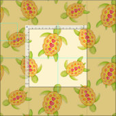 砂の水の色のアートパターン上の亀 ファブリック (タイル)