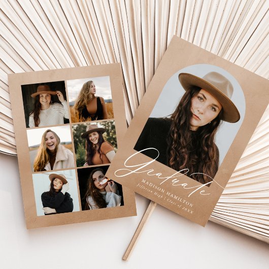 砂の水色アーチ7フォトコラージュ卒業 案内状