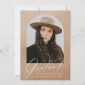 砂の水色アーチ7フォトコラージュ卒業 案内状 (正面)