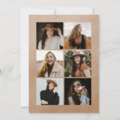 砂の水色アーチ7フォトコラージュ卒業 案内状 (裏面)