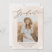 砂の水色洗浄4写真卒業 案内状 (正面)