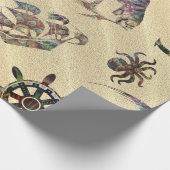 砂の沿岸パターン ラッピングペーパー (角)