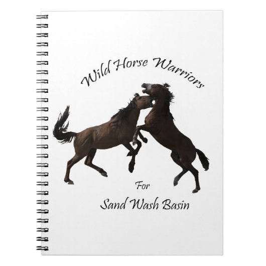 砂の洗面器のための野生の馬の戦士 ノートブック (正面)