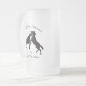 砂の洗面器のための野生の馬の戦士 フロストグラスビールジョッキ (正面左)