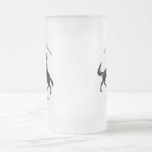 砂の洗面器のための野生の馬の戦士 フロストグラスビールジョッキ (中央)