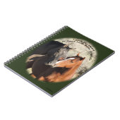 砂の洗面器のノートの野生の馬 ノートブック (左側)