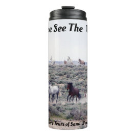 砂の洗面器の野生の馬の戦士旅行 タンブラー