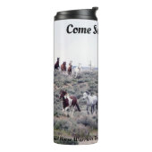 砂の洗面器の野生の馬の戦士旅行 タンブラー (回転左)