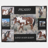 砂の洗面器、コロラド州のピカソアイコン フリースブランケット (正面(横))