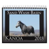 砂の洗面器、コロラド州の野生の馬 カレンダー (カバー)