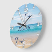 砂の海の空、ビーチ ラージ壁時計 (傾斜)