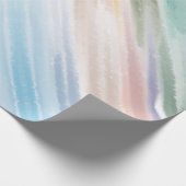 砂の海波サンセット抽象芸術水色 ラッピングペーパー (角)