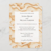 砂の熱帯ハート結婚ズ 招待状 (正面/裏面)