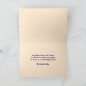 砂の牧師の聖職者の貝殻は感謝していしています サンキューカード (内部)