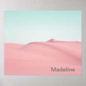 砂の砂丘の砂漠の空の写真パーソナル ポスター (正面)