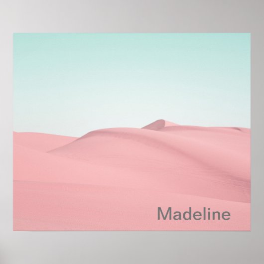 砂の砂丘の砂漠の空の写真パーソナル ポスター (正面)