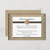 砂の結婚式の挿入物の足跡 エンクロージャーカード (正面/裏面)