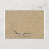 砂の結婚式の挿入物の足跡 エンクロージャーカード (裏面)