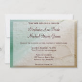 砂の結婚式招待状で切り分けられるハート 招待状 (裏面)