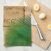 砂の背景にパーチメント – キッチンタオル (四つ折り)