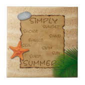 砂の背景にパーチメント – セラミックタイル (正面)