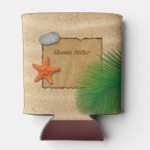 砂の背景のパーチメント – クーラーボックス 缶クーラー (裏面)