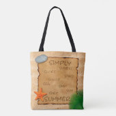 砂の背景のパーチメント – トートバッグ (裏面)