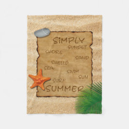 砂の背景のパーチメント – フリースブランケット