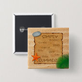 砂の背景のパーチメント – ボタン 缶バッジ (正面&裏面)